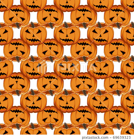 Illustration on theme big colored pattern Halloween 69639323