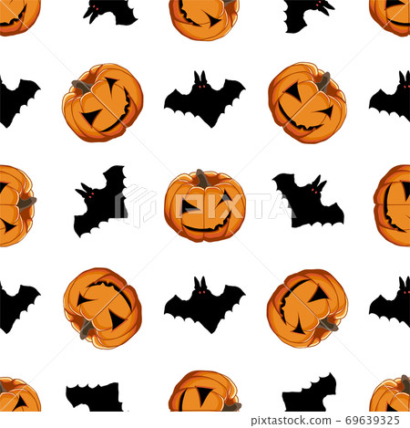 Illustration on theme big colored pattern Halloween 69639325