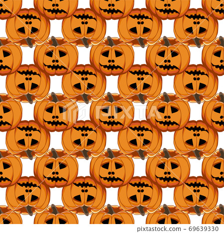 Illustration on theme big colored pattern Halloween Illustration on theme big colored pattern Halloween 69639330