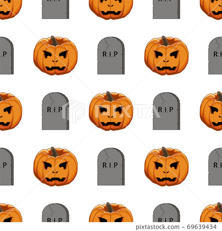 Illustration on theme big colored pattern Halloween Illustration on theme big colored pattern Halloween 69639434