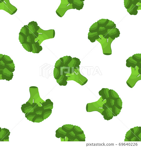 Illustration on theme of bright pattern grass broccoli, vegetable plant for seal Illustration on theme of bright pattern grass broccoli, vegetable plant for seal 69640226