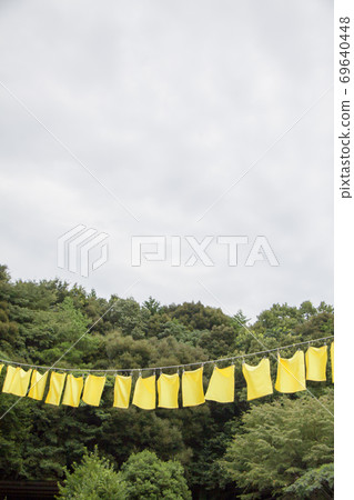 Happy yellow handkerchief image 69640448