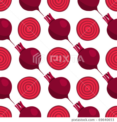 Illustration on theme of bright pattern sugar beet, vegetable root for seal Illustration on theme of bright pattern sugar beet, vegetable root for seal 69640653