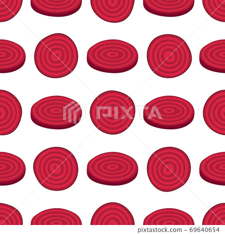 Illustration on theme of bright pattern sugar beet, vegetable root for seal Illustration on theme of bright pattern sugar beet, vegetable root for seal 69640654