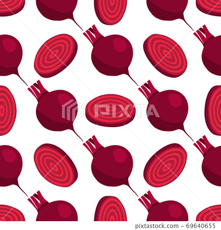 Illustration on theme of bright pattern sugar beet, vegetable root for seal Illustration on theme of bright pattern sugar beet, vegetable root for seal 69640655