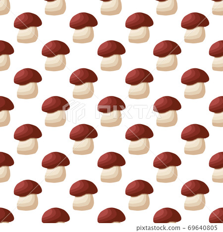 Illustration on theme of bright pattern brown mushroom Illustration on theme of bright pattern brown mushroom 69640805