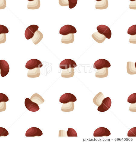 Illustration on theme of bright pattern brown mushroom Illustration on theme of bright pattern brown mushroom 69640806