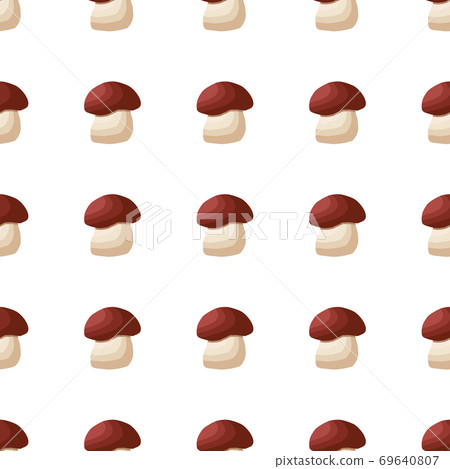 Illustration on theme of bright pattern brown mushroom Illustration on theme of bright pattern brown mushroom 69640807