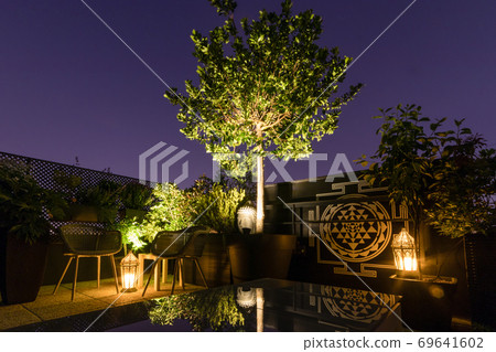 meditation sanctuary on a terrace meditation sanctuary on a terrace 69641602