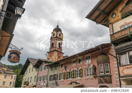 The beautiful city of Mittenwald from Germany and 69641684