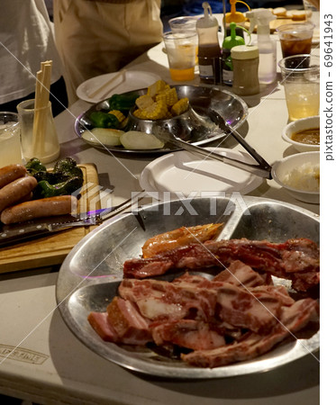 BBQ, japanese dish of fried meat, korean barbecue 69641943