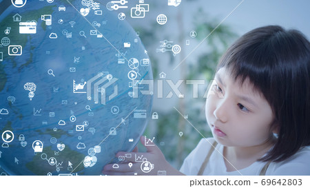 Science education image Girl studying Science education image Girl studying 69642803