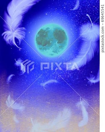 Fantasy Background Of Feathers Dancing In The Stock Illustration