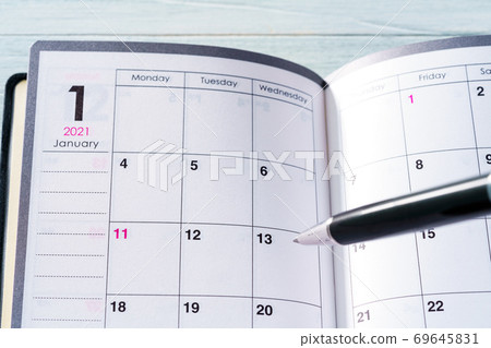 Pen and notebook 2021 69645831