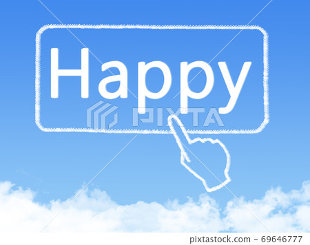 happy message cloud shape happy message cloud shape 69646777