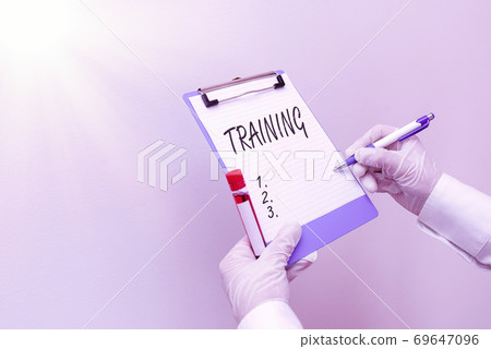 Writing note showing Training. Business photo Writing note showing Training. Business photo 69647096