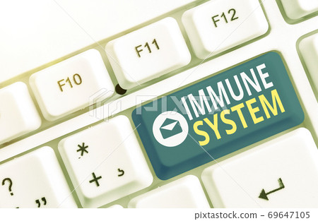 Writing note showing Immune System. Business photo 69647105