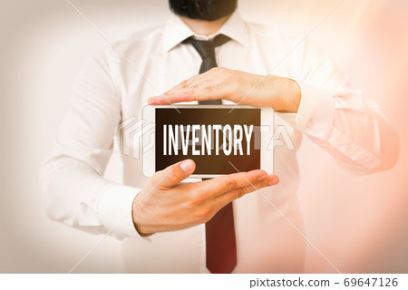 Writing note showing Inventory. Business photo Writing note showing Inventory. Business photo 69647126