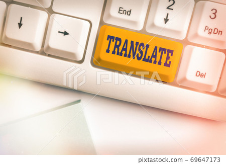 Text sign showing Translate. Conceptual photo bear 69647173