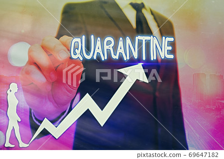 Word writing text Quarantine. Business concept for Word writing text Quarantine. Business concept for 69647182