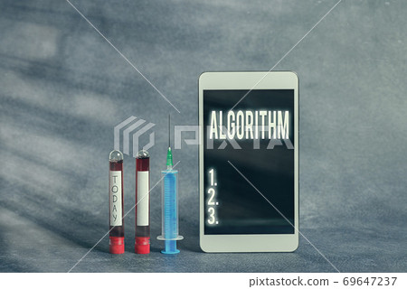 Text sign showing Algorithm. Conceptual photo Text sign showing Algorithm. Conceptual photo 69647237