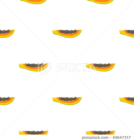 Illustration on theme big colored seamless papaya Illustration on theme big colored seamless papaya 69647357