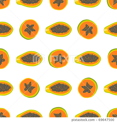 Illustration on theme big colored seamless papaya 69647500