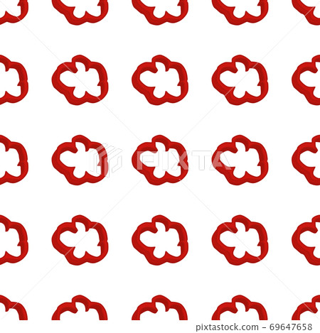Illustration on theme of bright pattern bell pepper 69647658