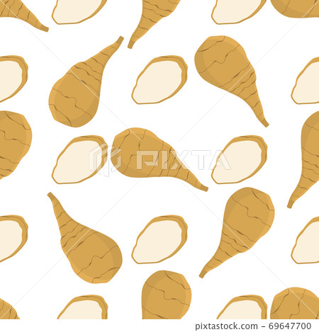 Illustration on theme of bright pattern jerusalem artichoke 69647700