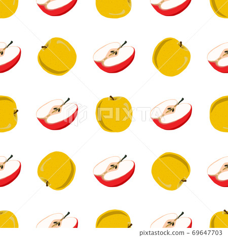 Illustration on theme big colored seamless apple Illustration on theme big colored seamless apple 69647703
