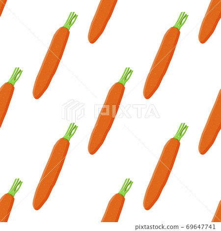 Illustration on theme of bright pattern yellow carrots Illustration on theme of bright pattern yellow carrots 69647741