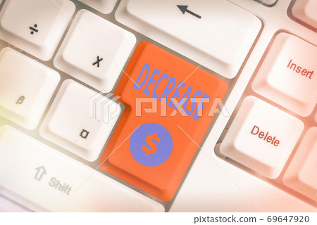 Handwriting text Decrease. Concept meaning the 69647920
