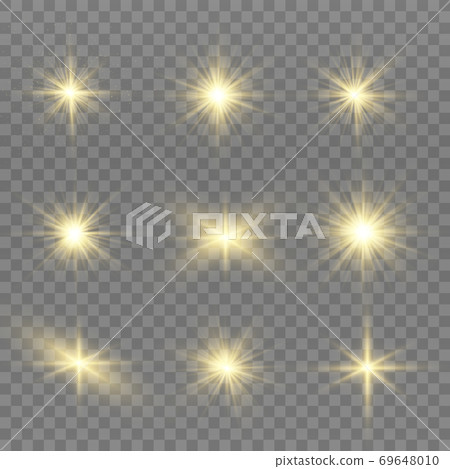 Yellow light stars. 69648010