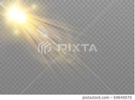 Sun lens flash. -插圖素材 [69648070] - PIXTA圖庫