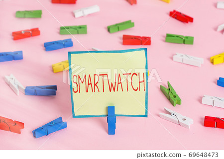 Text sign showing Smartwatch. Conceptual photo a Text sign showing Smartwatch. Conceptual photo a 69648473
