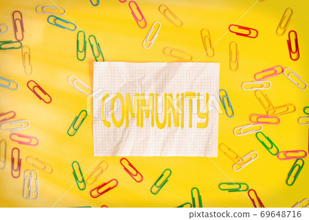 Word writing text Community. Business concept for 69648716