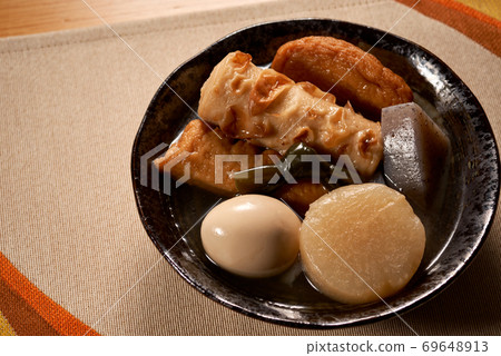 Oden on a black plate 69648913