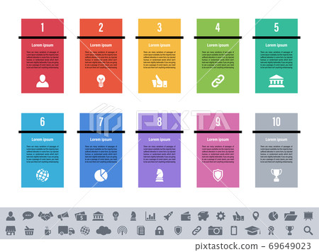 Infographic design business concept with 10 steps 69649023