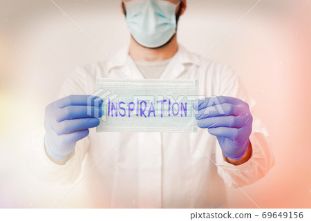 Writing note showing Inspiration. Business photo 69649156