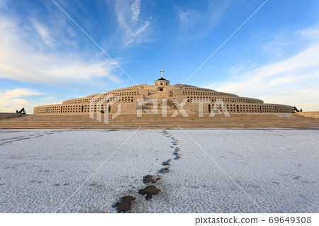 Mount Grappa war memorial view, Italy 69649308
