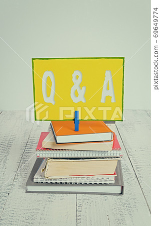 Handwriting text Q And A. Concept meaning in which Handwriting text Q And A. Concept meaning in which 69649774