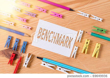 Conceptual hand writing showing Benchmark Conceptual hand writing showing Benchmark 69649936