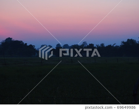 sunset in my village sunset in my village 69649986