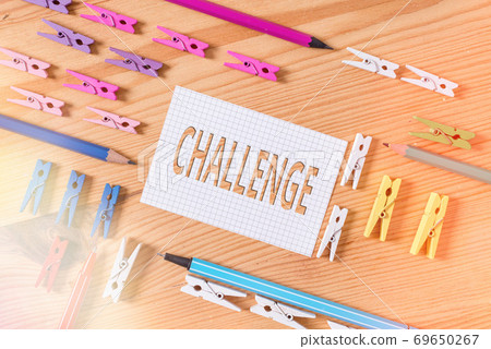 Conceptual hand writing showing Challenge Conceptual hand writing showing Challenge 69650267