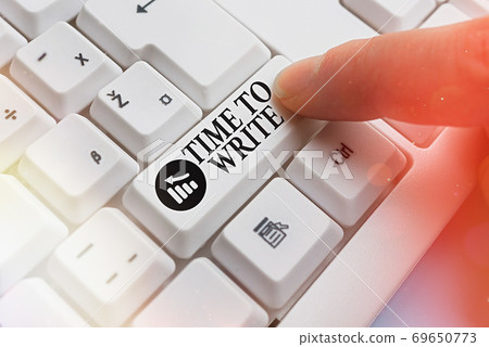 Conceptual hand writing showing Time To Write 69650773