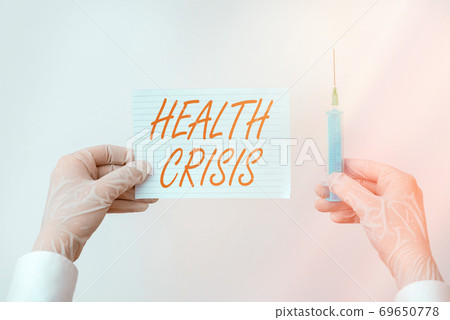 Word writing text Health Crisis. Business concept 69650778