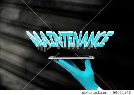 Writing note showing Maintenance. Business photo Writing note showing Maintenance. Business photo 69651148