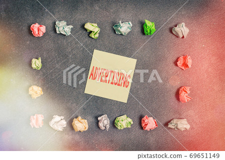 Text sign showing Advertising. Conceptual photo Text sign showing Advertising. Conceptual photo 69651149