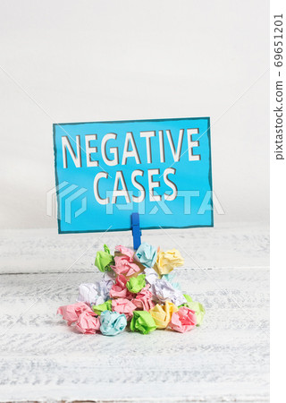 Text sign showing Negative Cases. Conceptual photo 69651201