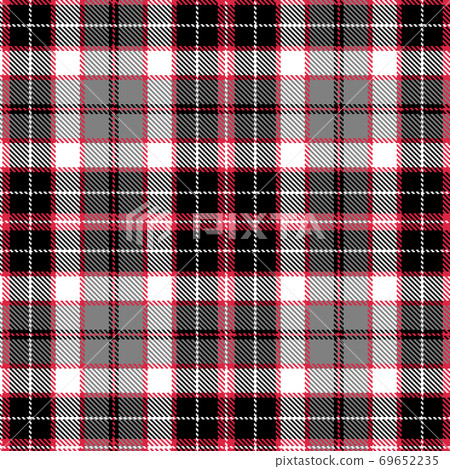 Tartan Cloth Pattern. Checkered plaid vector illustration. Seamless background of Scottish style great for wallpapers, textiles, decorations, wrappings. The white, black, and red colors. Tartan Cloth Pattern. Checkered plaid vector illustration. Seamless background of Scottish style great for wallpapers, textiles, decorations, wrappings. The white, black, and red colors. 69652235